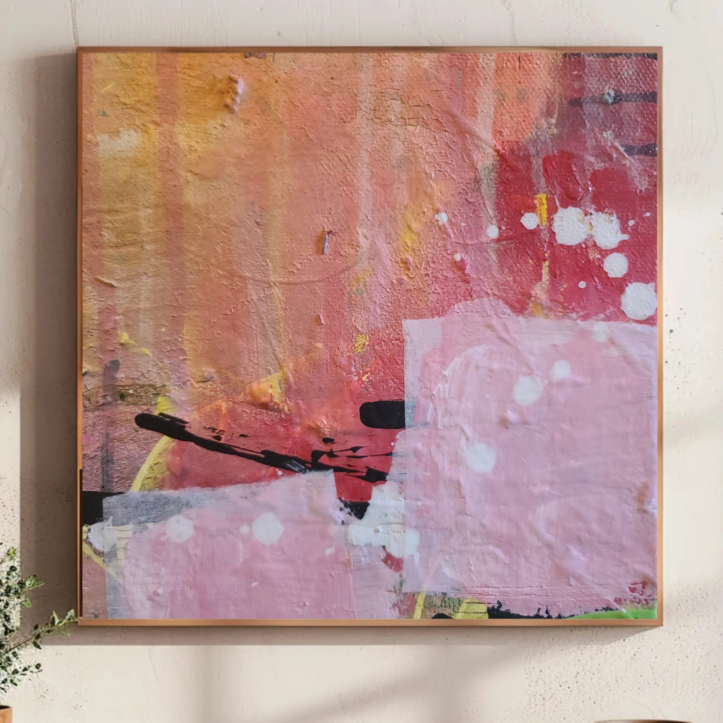 feel-the-sights_abstract-painting_detail Abstract painting detail by NC artist Valerie Lorraine - "feel the sights..."